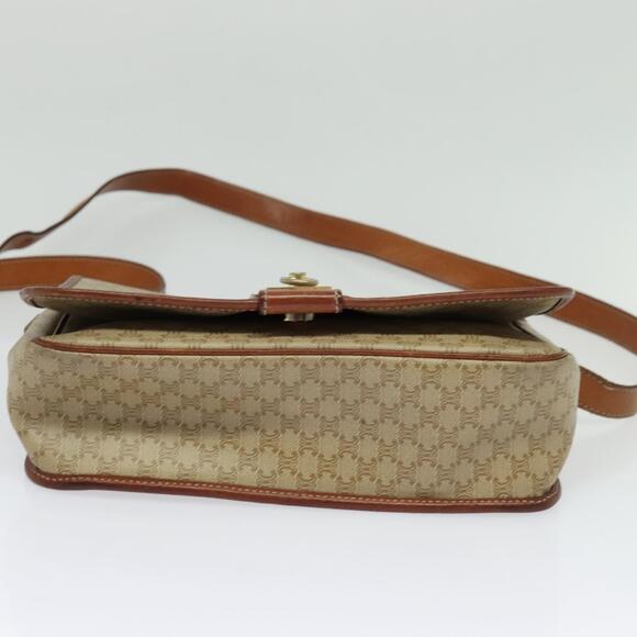 CELINE Macadam Canvas Shoulder Bag Pvc Beige Gold - Picture 9 of 12